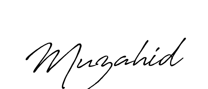 Design your own signature with our free online signature maker. With this signature software, you can create a handwritten (Antro_Vectra_Bolder) signature for name Muzahid. Muzahid signature style 7 images and pictures png