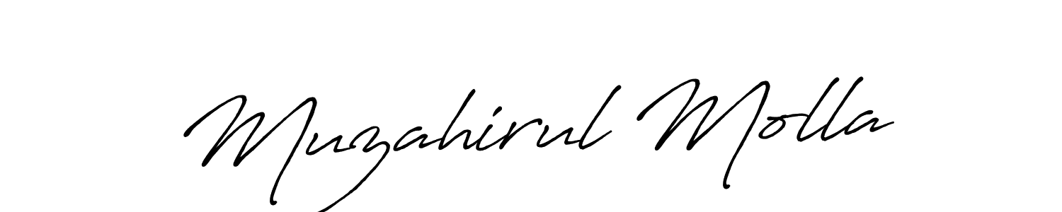 Muzahirul Molla stylish signature style. Best Handwritten Sign (Antro_Vectra_Bolder) for my name. Handwritten Signature Collection Ideas for my name Muzahirul Molla. Muzahirul Molla signature style 7 images and pictures png