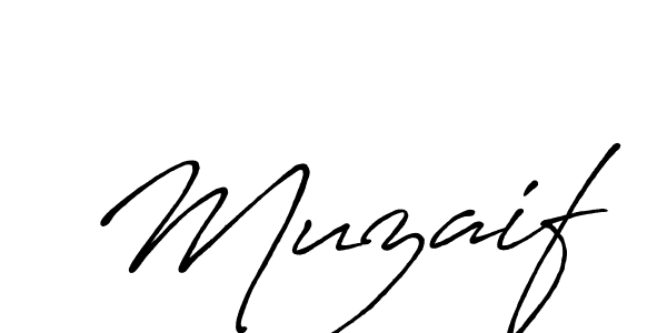 Make a beautiful signature design for name Muzaif. With this signature (Antro_Vectra_Bolder) style, you can create a handwritten signature for free. Muzaif signature style 7 images and pictures png