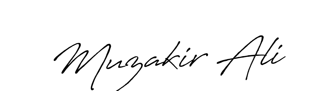 Make a beautiful signature design for name Muzakir Ali. With this signature (Antro_Vectra_Bolder) style, you can create a handwritten signature for free. Muzakir Ali signature style 7 images and pictures png