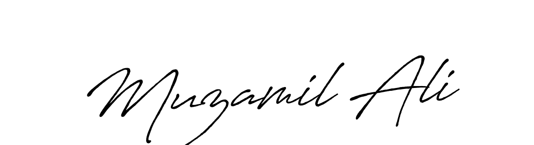 Use a signature maker to create a handwritten signature online. With this signature software, you can design (Antro_Vectra_Bolder) your own signature for name Muzamil Ali. Muzamil Ali signature style 7 images and pictures png