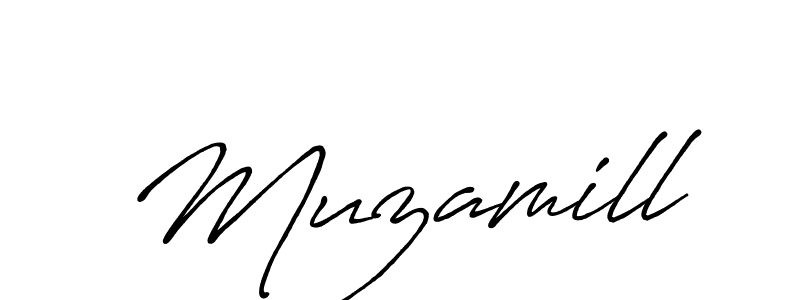 Design your own signature with our free online signature maker. With this signature software, you can create a handwritten (Antro_Vectra_Bolder) signature for name Muzamill. Muzamill signature style 7 images and pictures png