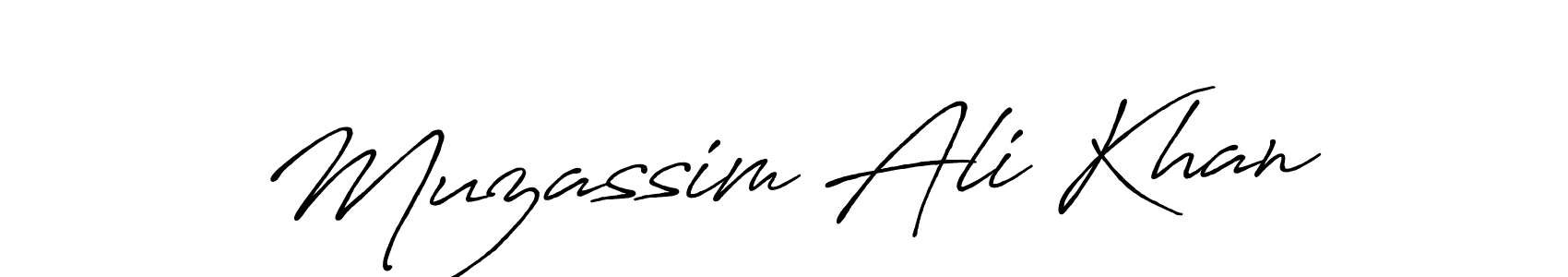 Muzassim Ali Khan stylish signature style. Best Handwritten Sign (Antro_Vectra_Bolder) for my name. Handwritten Signature Collection Ideas for my name Muzassim Ali Khan. Muzassim Ali Khan signature style 7 images and pictures png