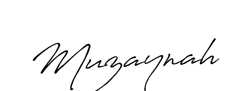 Also You can easily find your signature by using the search form. We will create Muzaynah name handwritten signature images for you free of cost using Antro_Vectra_Bolder sign style. Muzaynah signature style 7 images and pictures png