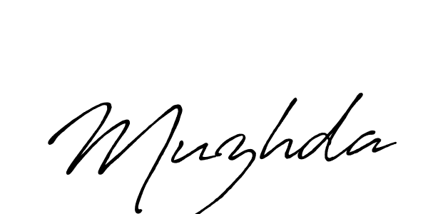 Use a signature maker to create a handwritten signature online. With this signature software, you can design (Antro_Vectra_Bolder) your own signature for name Muzhda. Muzhda signature style 7 images and pictures png