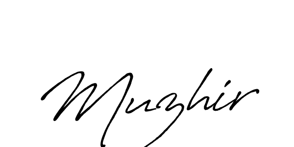 How to make Muzhir signature? Antro_Vectra_Bolder is a professional autograph style. Create handwritten signature for Muzhir name. Muzhir signature style 7 images and pictures png