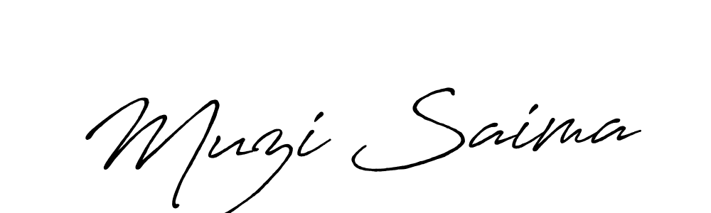 It looks lik you need a new signature style for name Muzi Saima. Design unique handwritten (Antro_Vectra_Bolder) signature with our free signature maker in just a few clicks. Muzi Saima signature style 7 images and pictures png
