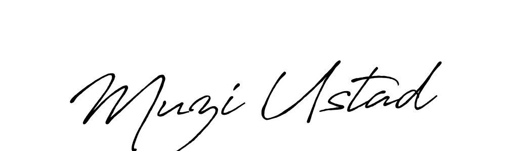 How to make Muzi Ustad signature? Antro_Vectra_Bolder is a professional autograph style. Create handwritten signature for Muzi Ustad name. Muzi Ustad signature style 7 images and pictures png