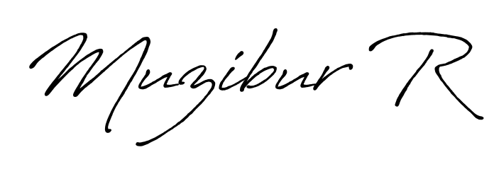 The Antro_Vectra_Bolder font gives name Muzibur R a signature that looks effortless yet distinguished. Download high-res PNG instantly. Muzibur R signature style 7 images and pictures png