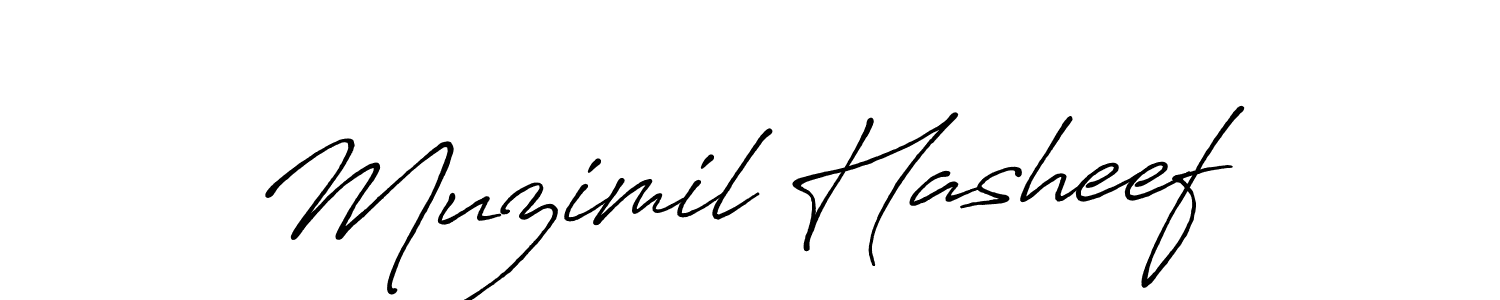 Use a signature maker to create a handwritten signature online. With this signature software, you can design (Antro_Vectra_Bolder) your own signature for name Muzimil Hasheef. Muzimil Hasheef signature style 7 images and pictures png