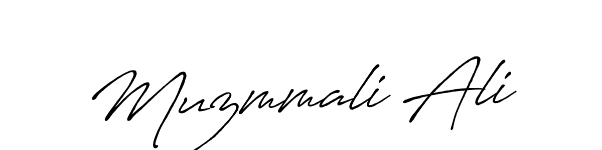 Muzmmali Ali stylish signature style. Best Handwritten Sign (Antro_Vectra_Bolder) for my name. Handwritten Signature Collection Ideas for my name Muzmmali Ali. Muzmmali Ali signature style 7 images and pictures png