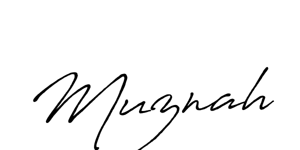 How to make Muznah signature? Antro_Vectra_Bolder is a professional autograph style. Create handwritten signature for Muznah name. Muznah signature style 7 images and pictures png