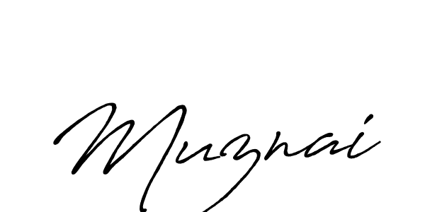 Use a signature maker to create a handwritten signature online. With this signature software, you can design (Antro_Vectra_Bolder) your own signature for name Muznai. Muznai signature style 7 images and pictures png