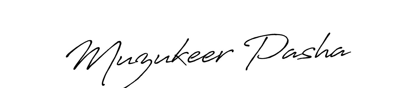 Make a beautiful signature design for name Muzukeer Pasha. With this signature (Antro_Vectra_Bolder) style, you can create a handwritten signature for free. Muzukeer Pasha signature style 7 images and pictures png