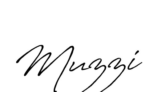 How to make Muzzi signature? Antro_Vectra_Bolder is a professional autograph style. Create handwritten signature for Muzzi name. Muzzi signature style 7 images and pictures png