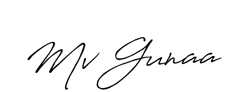 Here are the top 10 professional signature styles for the name Mv Gunaa. These are the best autograph styles you can use for your name. Mv Gunaa signature style 7 images and pictures png