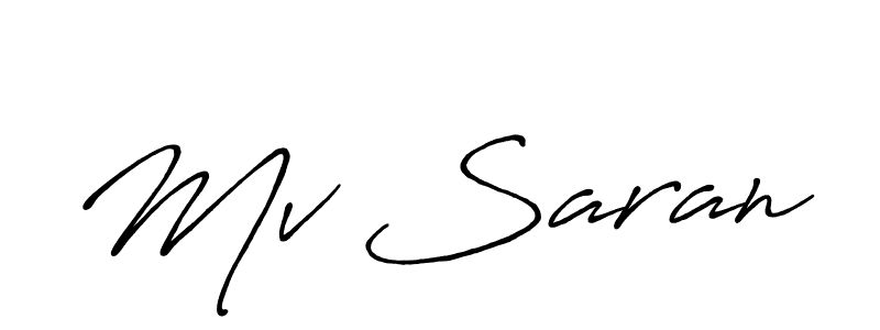 You can use this online signature creator to create a handwritten signature for the name Mv Saran. This is the best online autograph maker. Mv Saran signature style 7 images and pictures png