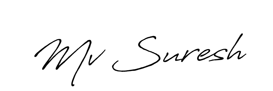 This is the best signature style for the Mv Suresh name. Also you like these signature font (Antro_Vectra_Bolder). Mix name signature. Mv Suresh signature style 7 images and pictures png