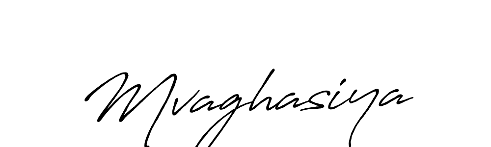 Make a beautiful signature design for name Mvaghasiya. With this signature (Antro_Vectra_Bolder) style, you can create a handwritten signature for free. Mvaghasiya signature style 7 images and pictures png