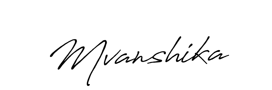 You should practise on your own different ways (Antro_Vectra_Bolder) to write your name (Mvanshika) in signature. don't let someone else do it for you. Mvanshika signature style 7 images and pictures png