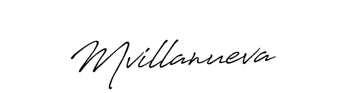 How to make Mvillanueva name signature. Use Antro_Vectra_Bolder style for creating short signs online. This is the latest handwritten sign. Mvillanueva signature style 7 images and pictures png