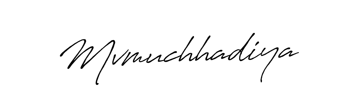 How to Draw Mvmuchhadiya signature style? Antro_Vectra_Bolder is a latest design signature styles for name Mvmuchhadiya. Mvmuchhadiya signature style 7 images and pictures png