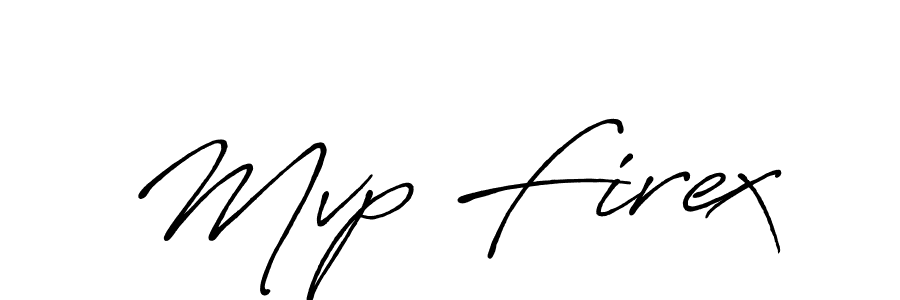 The best way (Antro_Vectra_Bolder) to make a short signature is to pick only two or three words in your name. The name Mvp Firex include a total of six letters. For converting this name. Mvp Firex signature style 7 images and pictures png
