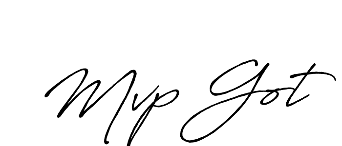 Antro_Vectra_Bolder is a professional signature style that is perfect for those who want to add a touch of class to their signature. It is also a great choice for those who want to make their signature more unique. Get Mvp Got name to fancy signature for free. Mvp Got signature style 7 images and pictures png
