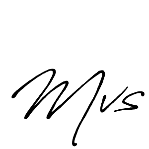 Use a signature maker to create a handwritten signature online. With this signature software, you can design (Antro_Vectra_Bolder) your own signature for name Mvs. Mvs signature style 7 images and pictures png