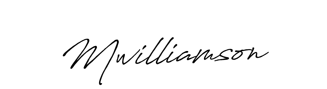 It looks lik you need a new signature style for name Mwilliamson. Design unique handwritten (Antro_Vectra_Bolder) signature with our free signature maker in just a few clicks. Mwilliamson signature style 7 images and pictures png