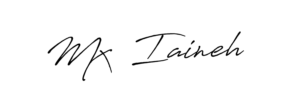 How to make Mx  Iaineh name signature. Use Antro_Vectra_Bolder style for creating short signs online. This is the latest handwritten sign. Mx  Iaineh signature style 7 images and pictures png
