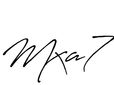 How to make Mxa7 name signature. Use Antro_Vectra_Bolder style for creating short signs online. This is the latest handwritten sign. Mxa7 signature style 7 images and pictures png