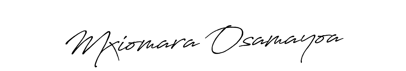 The best way (Antro_Vectra_Bolder) to make a short signature is to pick only two or three words in your name. The name Mxiomara Osamayoa include a total of six letters. For converting this name. Mxiomara Osamayoa signature style 7 images and pictures png