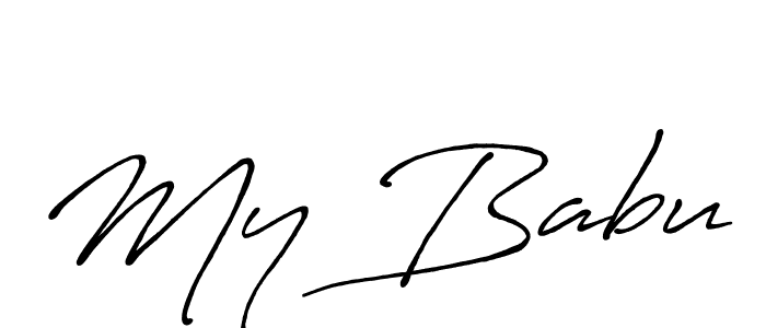 Make a beautiful signature design for name My Babu. With this signature (Antro_Vectra_Bolder) style, you can create a handwritten signature for free. My Babu signature style 7 images and pictures png