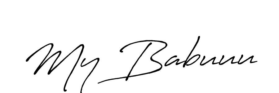 My Babuuu stylish signature style. Best Handwritten Sign (Antro_Vectra_Bolder) for my name. Handwritten Signature Collection Ideas for my name My Babuuu. My Babuuu signature style 7 images and pictures png