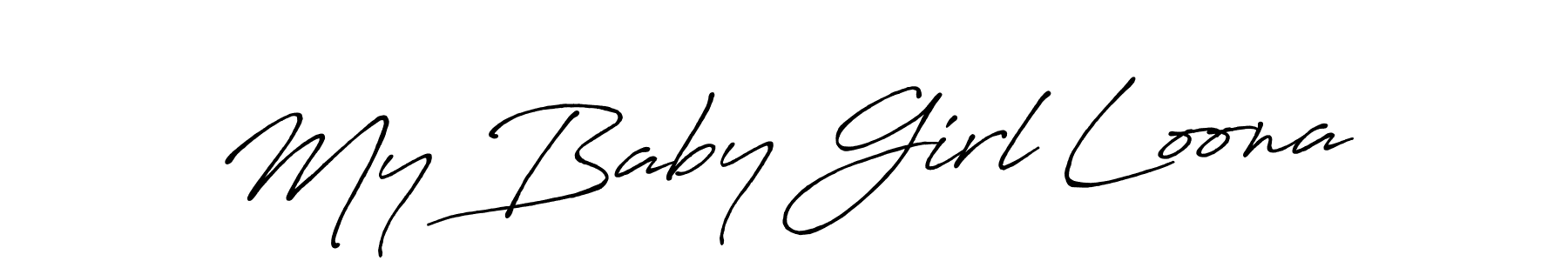 It looks lik you need a new signature style for name My Baby Girl Loona. Design unique handwritten (Antro_Vectra_Bolder) signature with our free signature maker in just a few clicks. My Baby Girl Loona signature style 7 images and pictures png