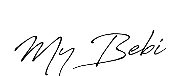 How to Draw My Bebi signature style? Antro_Vectra_Bolder is a latest design signature styles for name My Bebi. My Bebi signature style 7 images and pictures png