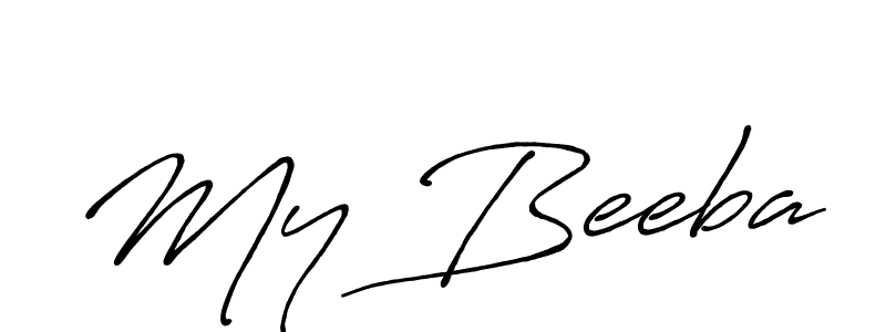 if you are searching for the best signature style for your name My Beeba. so please give up your signature search. here we have designed multiple signature styles  using Antro_Vectra_Bolder. My Beeba signature style 7 images and pictures png