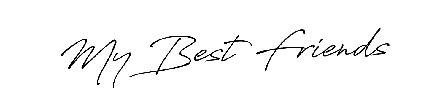 It looks lik you need a new signature style for name My Best Friends. Design unique handwritten (Antro_Vectra_Bolder) signature with our free signature maker in just a few clicks. My Best Friends signature style 7 images and pictures png