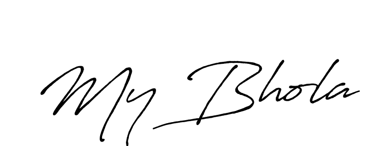 Make a beautiful signature design for name My Bhola. With this signature (Antro_Vectra_Bolder) style, you can create a handwritten signature for free. My Bhola signature style 7 images and pictures png
