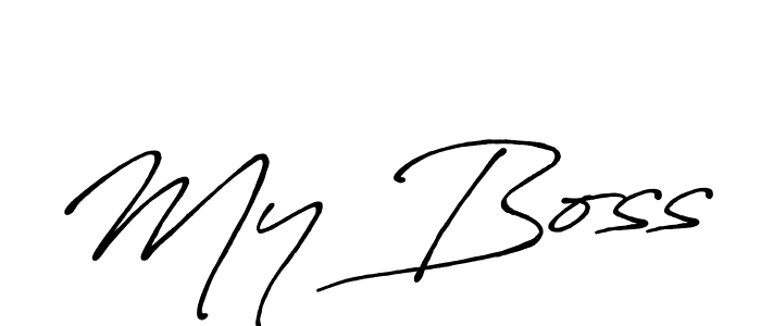 My Boss stylish signature style. Best Handwritten Sign (Antro_Vectra_Bolder) for my name. Handwritten Signature Collection Ideas for my name My Boss. My Boss signature style 7 images and pictures png