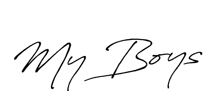 Create a beautiful signature design for name My Boys. With this signature (Antro_Vectra_Bolder) fonts, you can make a handwritten signature for free. My Boys signature style 7 images and pictures png