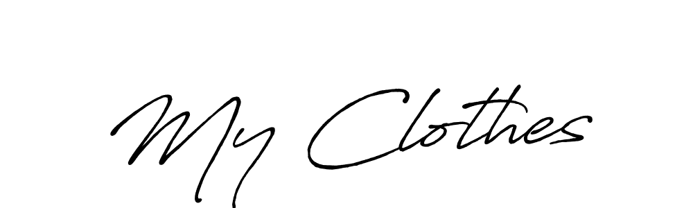 Design your own signature with our free online signature maker. With this signature software, you can create a handwritten (Antro_Vectra_Bolder) signature for name My Clothes. My Clothes signature style 7 images and pictures png