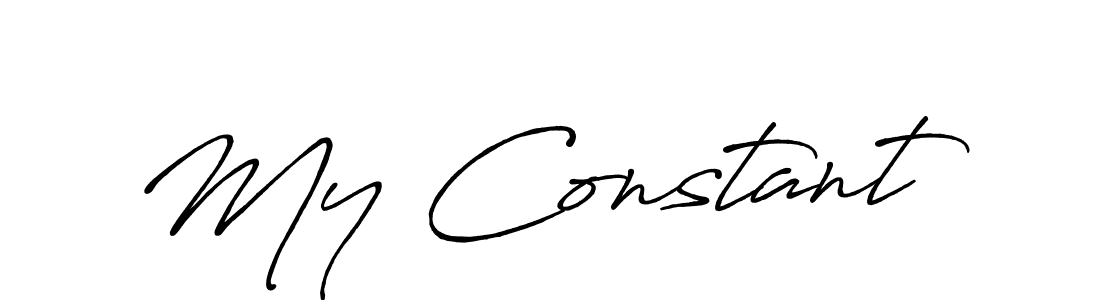 Similarly Antro_Vectra_Bolder is the best handwritten signature design. Signature creator online .You can use it as an online autograph creator for name My Constant. My Constant signature style 7 images and pictures png