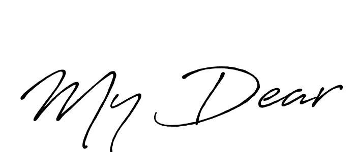 Check out images of Autograph of My Dear name. Actor My Dear Signature Style. Antro_Vectra_Bolder is a professional sign style online. My Dear signature style 7 images and pictures png