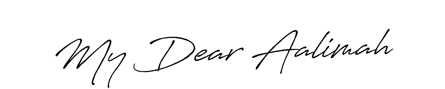 Also we have My Dear Aalimah name is the best signature style. Create professional handwritten signature collection using Antro_Vectra_Bolder autograph style. My Dear Aalimah signature style 7 images and pictures png