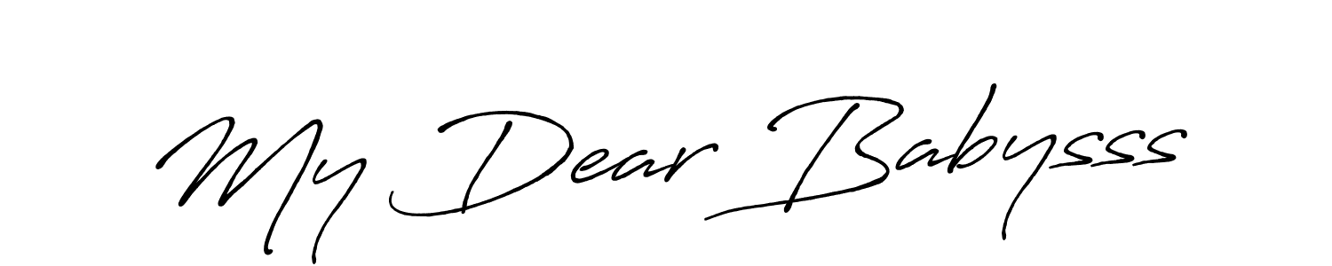 Use a signature maker to create a handwritten signature online. With this signature software, you can design (Antro_Vectra_Bolder) your own signature for name My Dear Babysss. My Dear Babysss signature style 7 images and pictures png