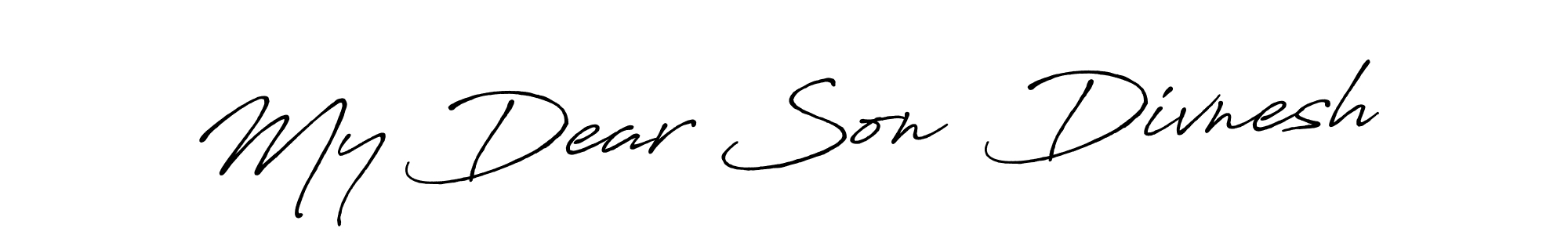 How to Draw My Dear Son  Divnesh signature style? Antro_Vectra_Bolder is a latest design signature styles for name My Dear Son  Divnesh. My Dear Son  Divnesh signature style 7 images and pictures png