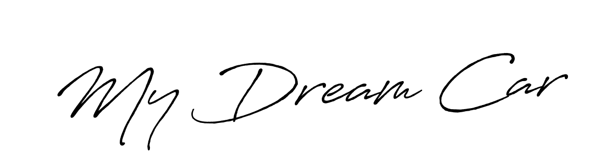 The best way (Antro_Vectra_Bolder) to make a short signature is to pick only two or three words in your name. The name My Dream Car include a total of six letters. For converting this name. My Dream Car signature style 7 images and pictures png