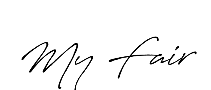 if you are searching for the best signature style for your name My Fair. so please give up your signature search. here we have designed multiple signature styles  using Antro_Vectra_Bolder. My Fair signature style 7 images and pictures png